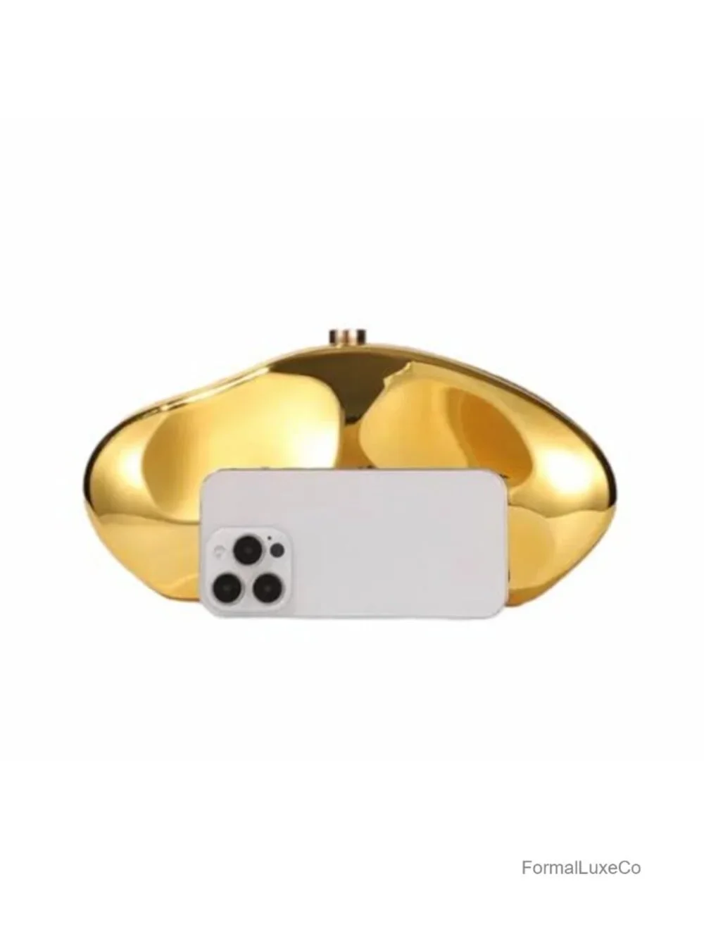 Acrylic Shell Clutch Bag with Metal Clasp Evening Handbag